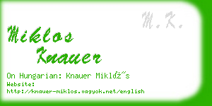 miklos knauer business card